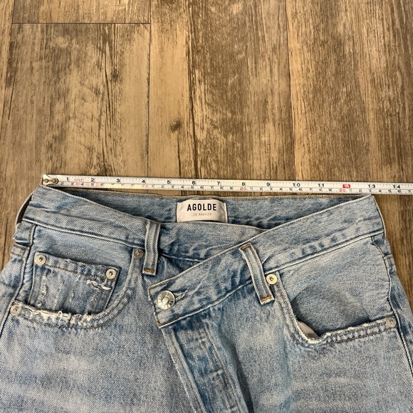 Agolde Criss Cross Upsized Jean Suburbia Light Wash Size 25 Loose High Rise - Picture 3 of 14
